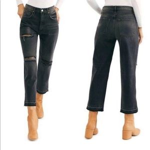 Free People Lita Crop Straight Jeans